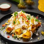 Platter of Mexican food.