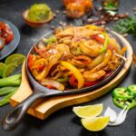 Platter of Mexican food.