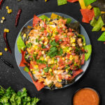 Platter of Mexican food.