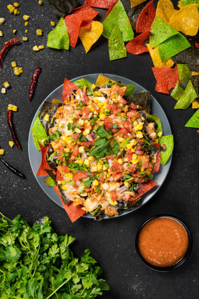 Platter of Mexican food.